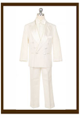 Ivory Satin Lapel Boy Tuxedo